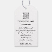 Kettingprijs Boutique Productbeschrijving QRPink Cadeaulabel (Achterkant)