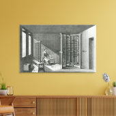 Kettingrafzijde, illustratie Encylopedia Canvas Afdruk (Insitu (Woonkamer))