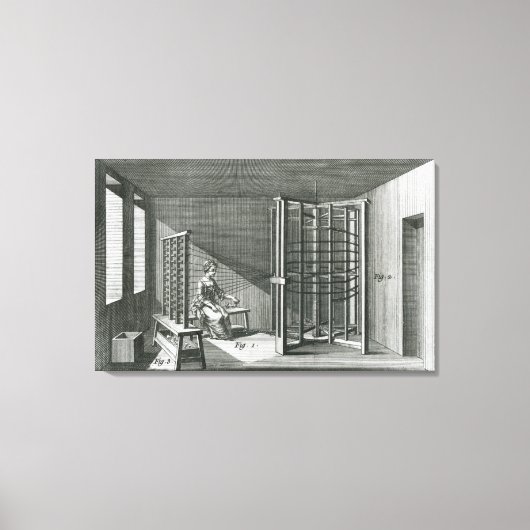 Kettingrafzijde, illustratie Encylopedia Canvas Afdruk (Voorkant)