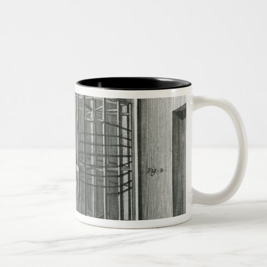 Kettingrafzijde, illustratie Encylopedia Tweekleurige Koffiemok (Rechts)