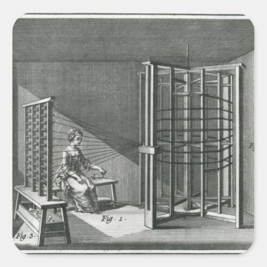 Kettingrafzijde, illustratie Encylopedia Vierkante Sticker (Voorkant)