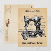  kettingschroefnaaimachine briefkaart (Voorkant / Achterkant)