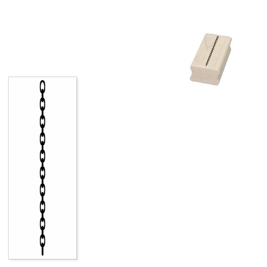 Kettingsilhouet Rubberstempel (Gestempeld)