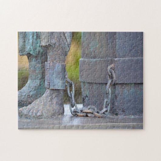 Kettingstandbeeld Guyana. Legpuzzel (Horizontaal)