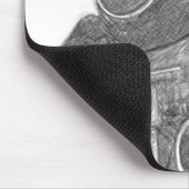 kettingtrainmotor muismat (Hoek)