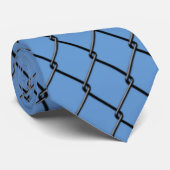 Kettingverbindingsafdekking - zwart-wit, blauw en  stropdas (Opgerold)