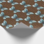 Kettingverbindingshek op vlinder cadeaupapier (Hoek)