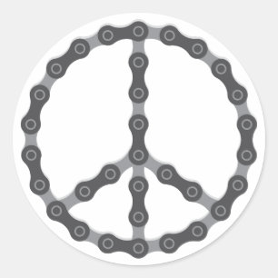 Kettingvredesteken Ronde Sticker