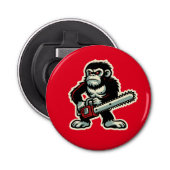 Kettingzaag Chimp Button Flesopener (Voorkant)