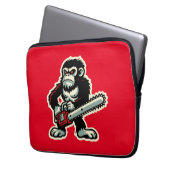 Kettingzaag Chimp Laptop Sleeve (Voorkant Links)