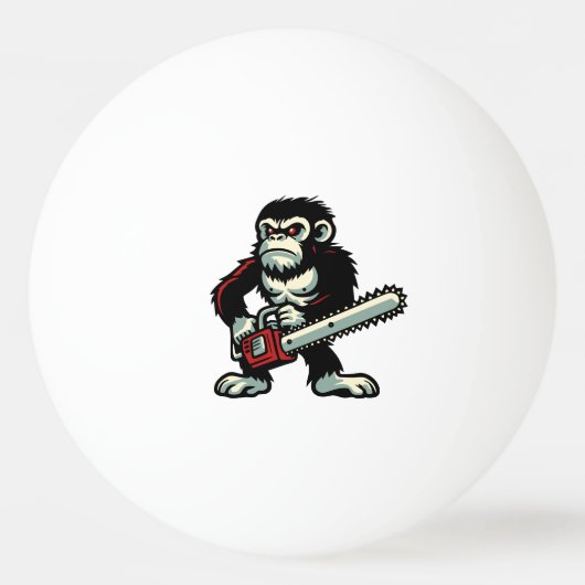 Kettingzaag Chimp Pingpongbal (Voorkant)