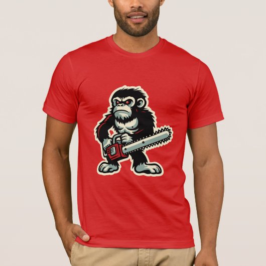Kettingzaag Chimp T-shirt (Voorkant)
