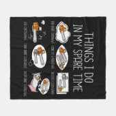 Kettingzaag Gift Mannen Houtwerker Lumberjack Arbo Fleece Deken (Voorkant (Horizontaal))