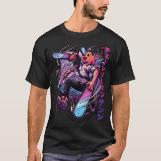 Kettingzaag Jongen Kettingzaag Hond Neon 80s Vapor T-shirt