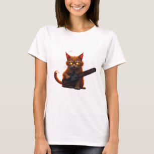 kettingzaag kat shirt Klassiek T-shirt