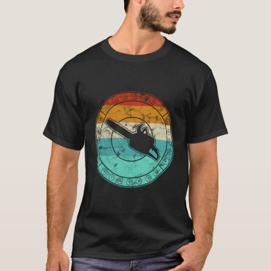 Kettingzaag Lumberjack Forester  Retro Gift T-shirt (Voorkant)