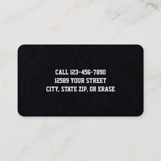 Kettingzaag Master Premium Visitekaartje (Achterkant)