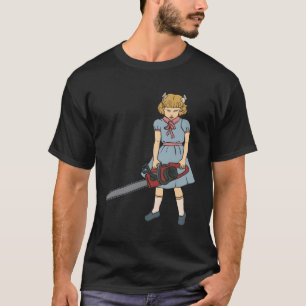 Kettingzaag meisje Clementine Punk Gothic Horror F T-shirt