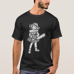 Kettingzaag Meisje Gothic Punk Emo Leuke Evil Horr T-shirt
