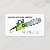 Kettingzaag Tuinmachines Visitekaartje (Voorkant)