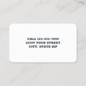 Kettingzaag Tuinmachines Visitekaartje (Achterkant)