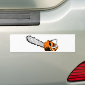 kettingzaagretrstijl bumpersticker (Op auto)