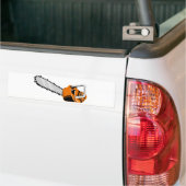 kettingzaagretrstijl bumpersticker (Op Truck)