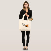 kettingzaagretrstijl grote tote bag (Voorkant (model))