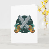 kettingzagen kaart (Gele Bloem)