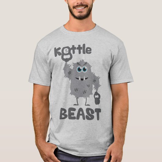Kettle Beast (schattig kettlebell monster) T-shirt (Voorkant)