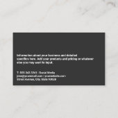 Kettle Bell | Barbell | QR-code zakelijke kaart Visitekaartje (Achterkant)