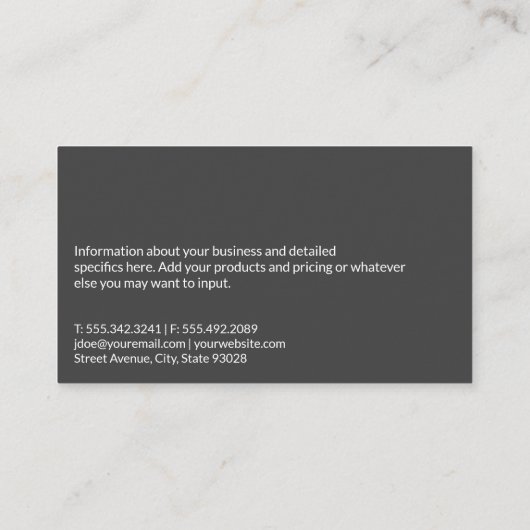 Kettle Bell | Fitness QR Code Optie Visitekaartje (Achterkant)