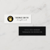 Kettle Bell Fitness Trainer Mini Visitekaartje (Voorkant / Achterkant)