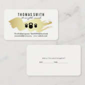 Kettle Bell Gold Brush Fitness Trainer Benoeming Afsprakenkaartje (Voorkant / Achterkant)