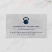 Kettle Bell | Grijze textuur Achtergrond Visitekaartje (Achterkant)