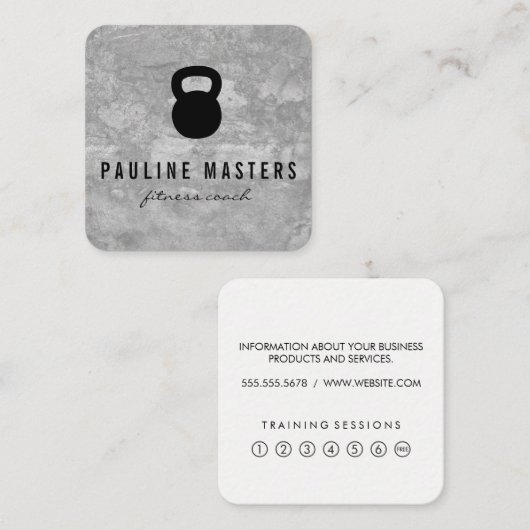 Kettle Bell Grunge Loyalty Cards (Voorkant / Achterkant)