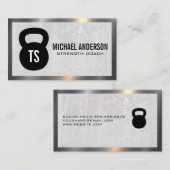 Kettle Bell Logo | Concreet | Metaal Visitekaartje (Voorkant / Achterkant)