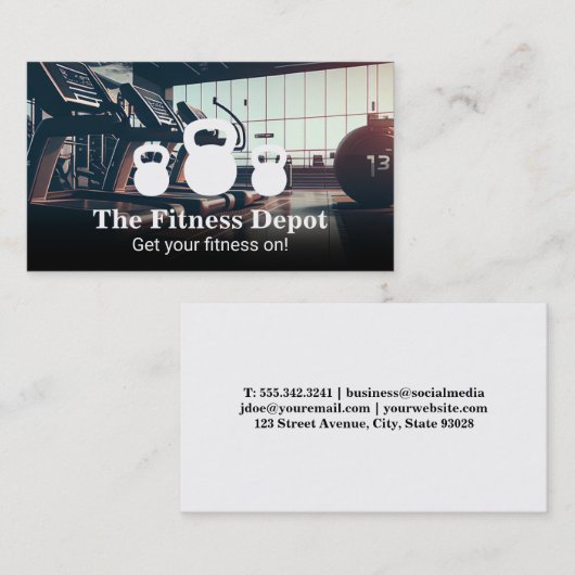 Kettle Bell Logo | Fitness Gym Visitekaartje (Voorkant / Achterkant)