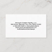 Kettle Bell Logo | Gezondheidsfitness trainer Visitekaartje (Achterkant)