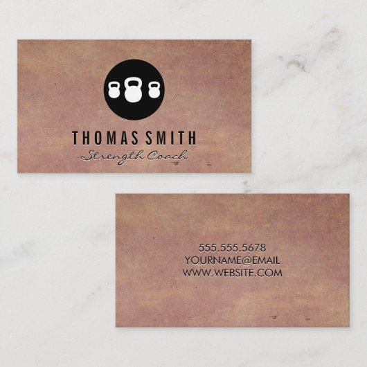 Kettle Bell Personal Trainer | Achtergrond Visitekaartje (Voorkant / Achterkant)