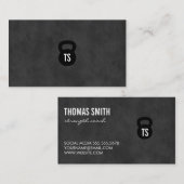 Kettle Bell Personal Trainer Chalkboard Visitekaartje (Voorkant / Achterkant)