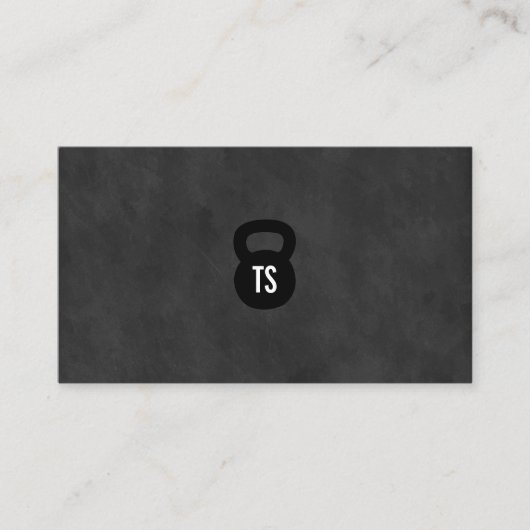 Kettle Bell Personal Trainer Chalkboard Visitekaartje (Voorkant)