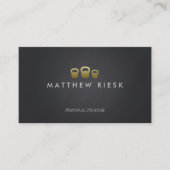 Kettle Bell Personal Trainer Fitness Black Visitekaartje (Voorkant)