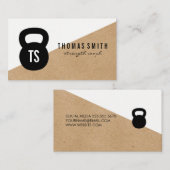 Kettle Bell Personal Trainer Geometric Visitekaartje (Voorkant / Achterkant)