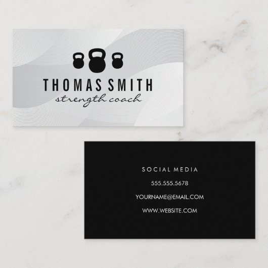 Kettle Bell | Personal Trainer | geschiktheid Visitekaartje (Voorkant / Achterkant)