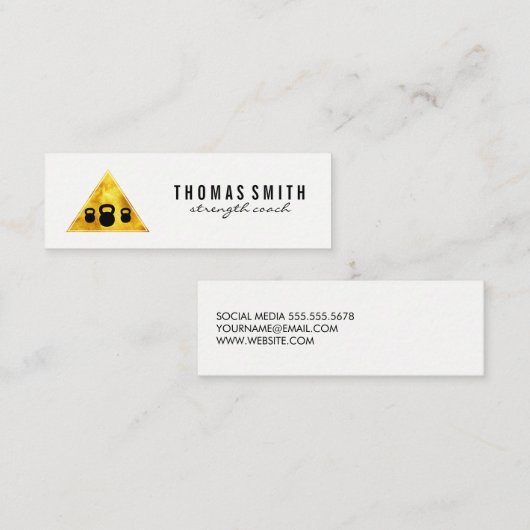 Kettle Bell Personal Trainer Golden Triangle Mini Visitekaartje (Voorkant / Achterkant)