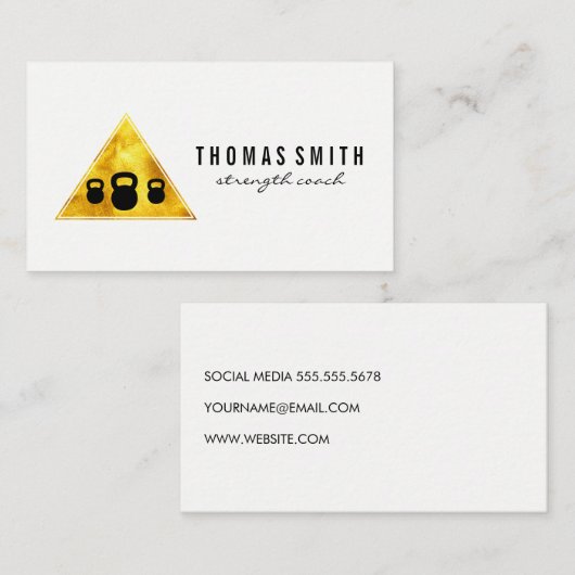 Kettle Bell Personal Trainer Golden Triangle Visitekaartje (Voorkant / Achterkant)