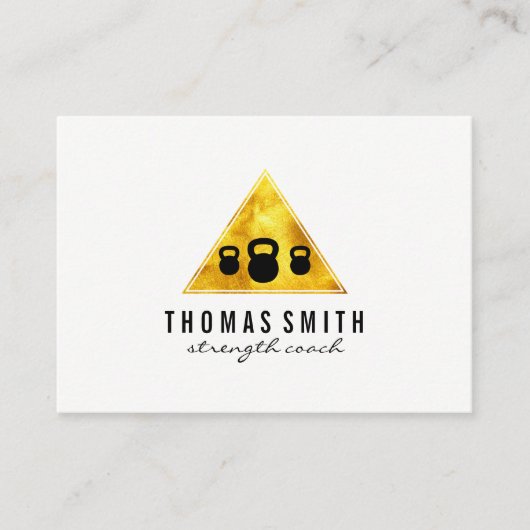 Kettle Bell Personal Trainer Golden Triangle Visitekaartje (Voorkant)