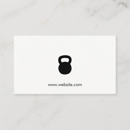 Kettle Bell Personal Trainer Natuurlijke Kleur Blo Visitekaartje (Achterkant)