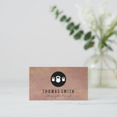 Kettle Bell Personal Trainer | Textured Background Visitekaartje (Staand voorkant)